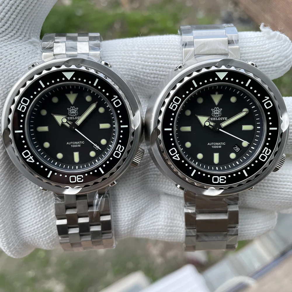 STEELDIVE Luxury Watch SD1978 Oversize 53.6mm Stainless Steel Wristwatch 1000m Waterproof NH35 Automatic Big Tuna Can Dive Watch