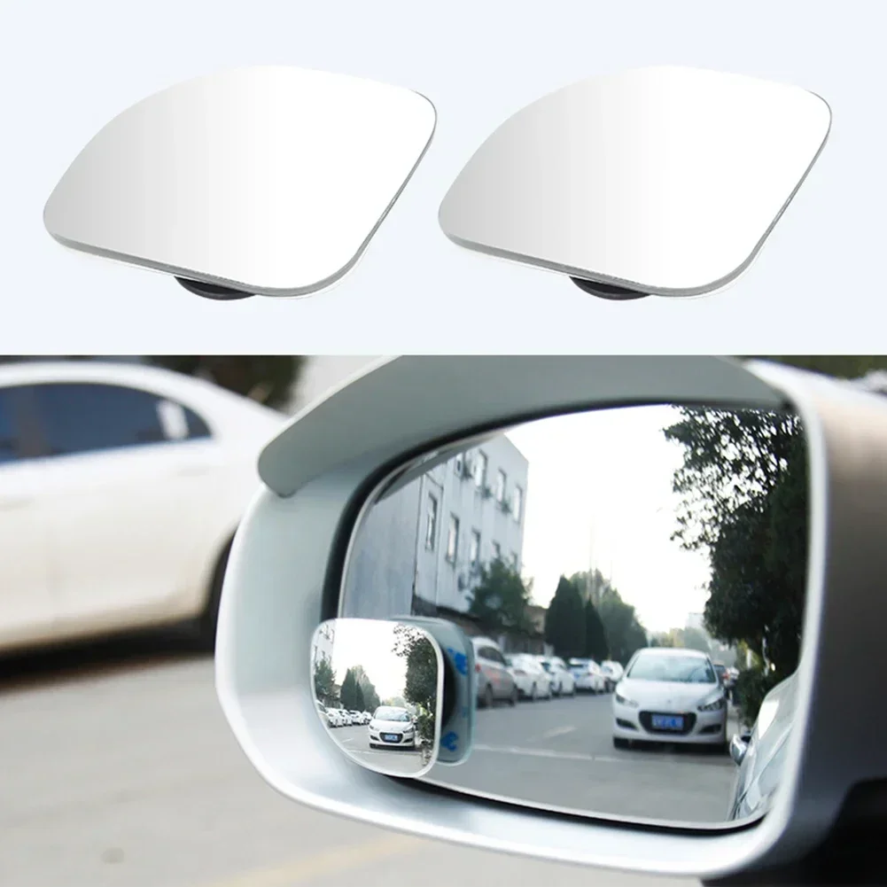 2pcs Car Blind Spot Mirror 360 Degree Adjustable Wide Angle Auxiliary Rearview Convex Mirror Universal Auto Car Auxiliary Mirror