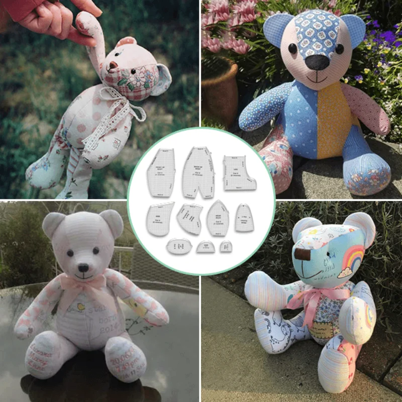 Patchwork Teddy, Memory Bear Sewing Pattern & Photo Tutorial