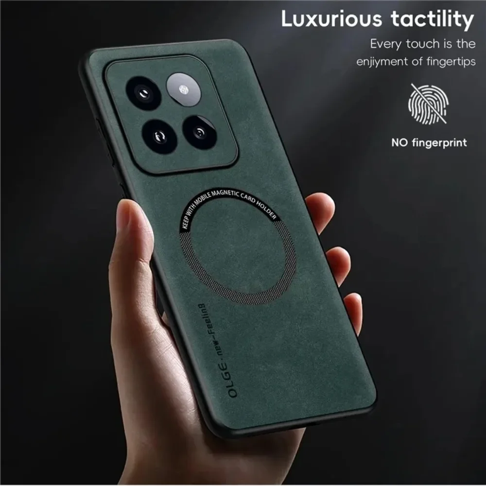 OLGE Premium Magnetic Leather Magsafe Phone Case
