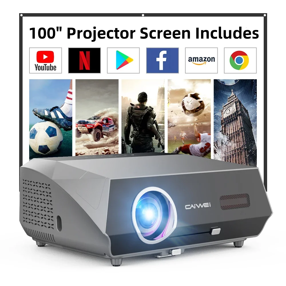 2025 New 4K Projector 80000 Lumens Auto Focus Android Projector for movies WiFi 6 Bluetooth Outdoor Home Cinema Beam  проектор