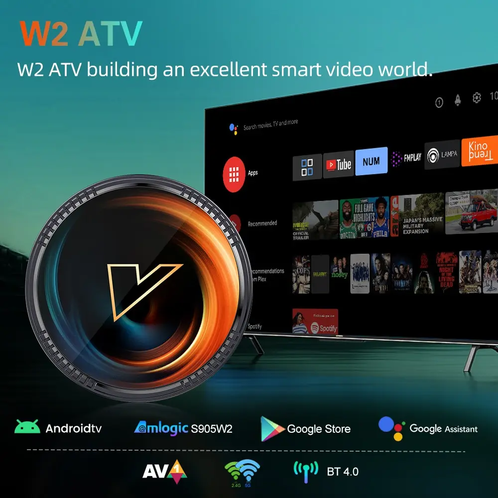 W2 ATV TV Box Android 11 Amlogic S905W2 Support 4K AV1