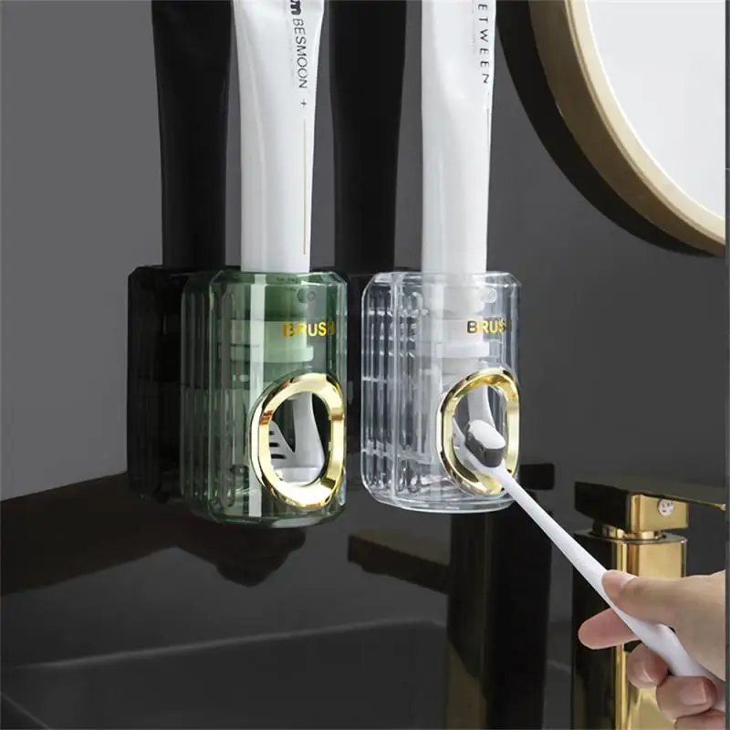 

Automatic Toothpaste Dispenser Toothpaste Press Squeezer Wall Mounted Paste Squeeze Press Toothpaste Holder Bathroom Accessories