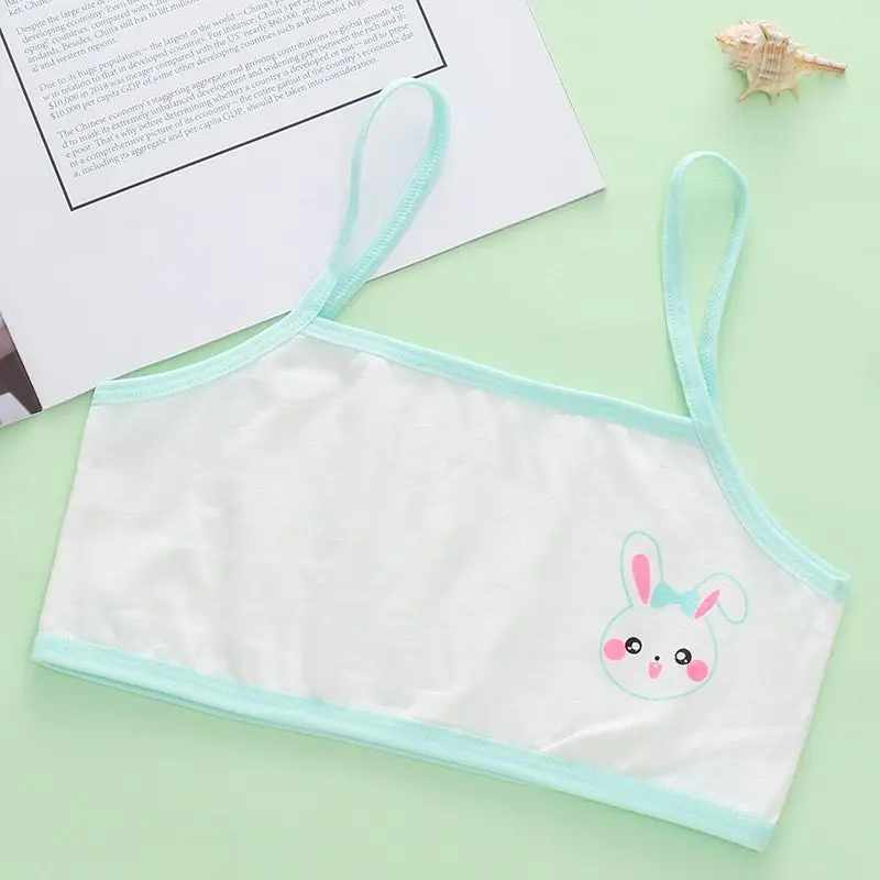 Girls Sports Bras 4pc/Lot Girls Bras Sports Bra Solid Color Cotton No Rims Spandex 8-15Years