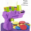 Children's soft ejection UFO gun two-child interactive soft bullet shooting turnip gun toy 3-6 years old 6