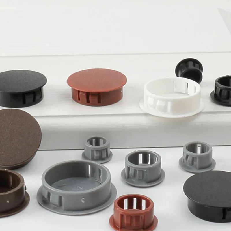 2/4Lots Black Plastic Round Tube Hole Plug Pipe End Cap Cover 5/6/8/10/11/12/13/14/16/19/20/22/25/30/35/38/40/45/50/60mm White pipe plug