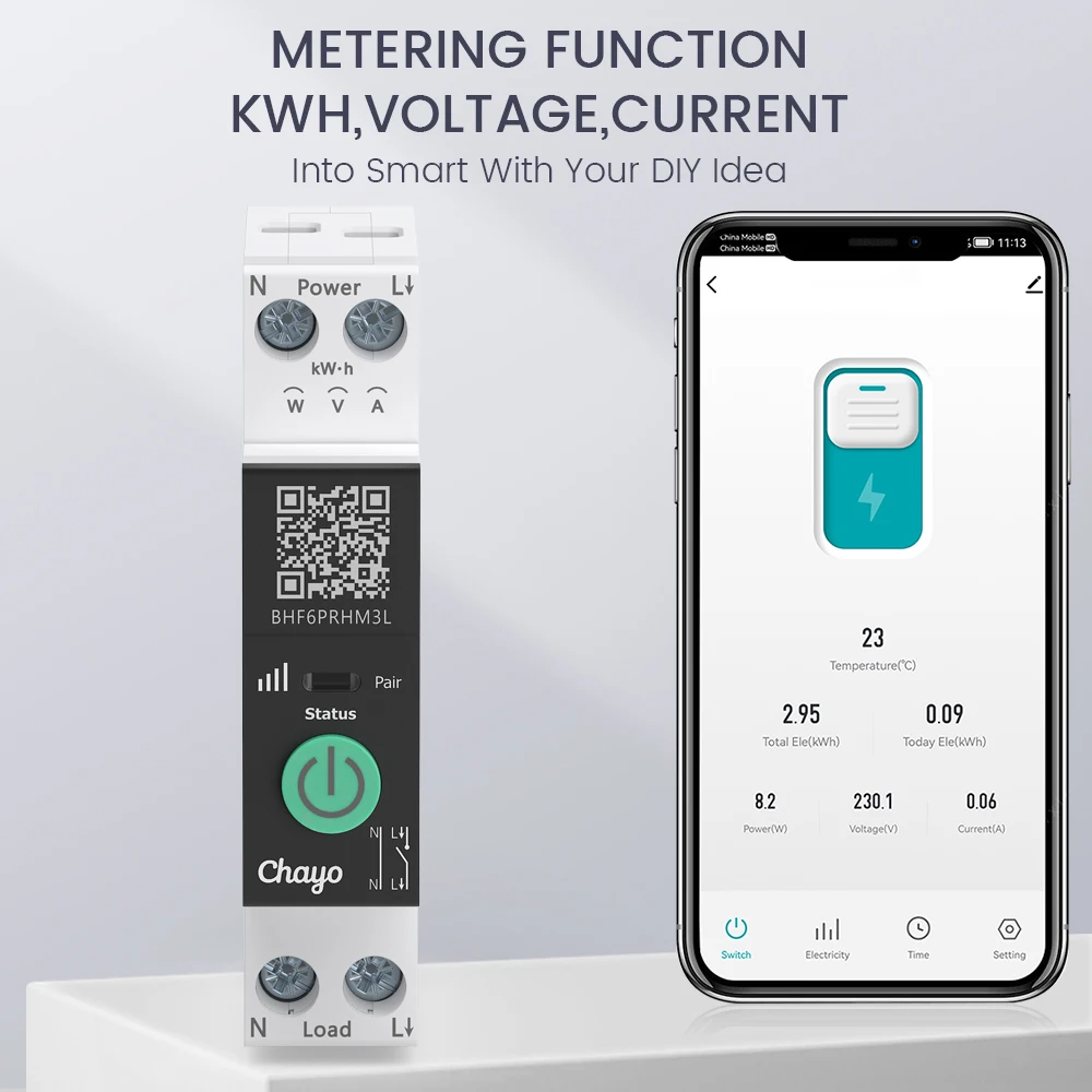 Interruttore Intelligente Chayo 4G Tuya con Protezione da Sovratensione e Sottotensione, Misurazione, Timer Multiplo, Compatibile con Smart Life/Alexa/Ali - immagine 3