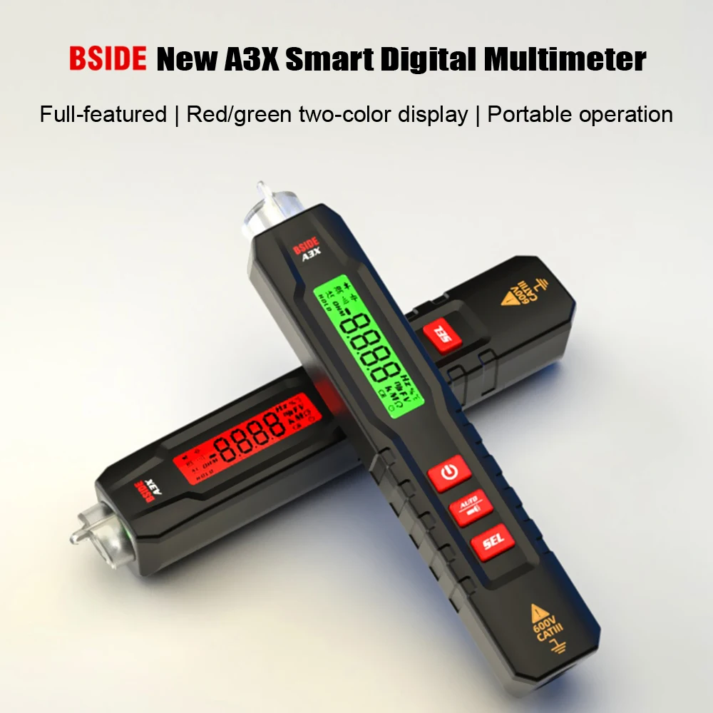 BSIDE Smart Digital Multimeter Pen Type True RMS Voltmeter DC AC
