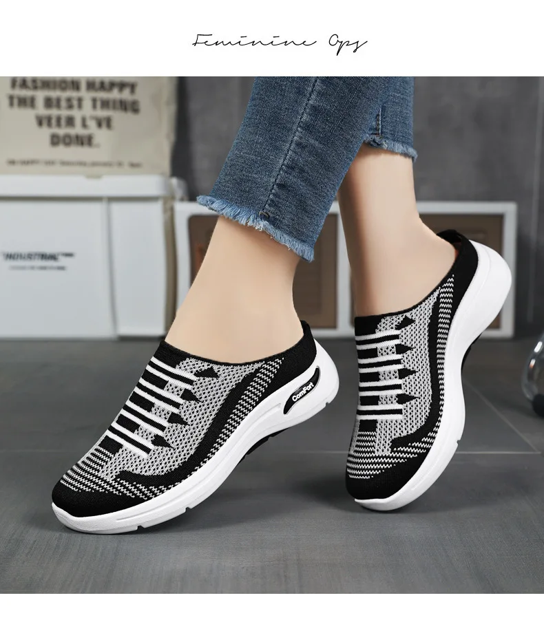 Chaussures à enfiler légères en maille pour hommes – mocassins