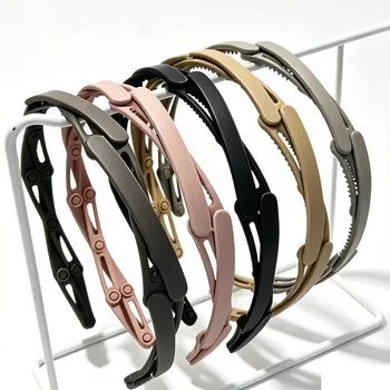 Simplicity Foldable Hairband for Women Solid Color Non-Slip Hair Wash Fashion Girl Headband Hair Accessories Hover Image