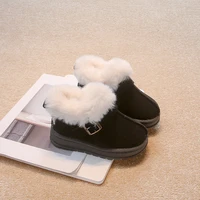 Fur Children Boots Girls Shoes Winter Warm Kids Shoes Fashion Casual Flat Suede Plush Girls Short Boots 4 To 12 Years 5