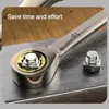1Pc Key Wrench Flexible Golden Ratchet Wrenches Torque Universal Spanners for Car Repair Tools Metric Hand Tool 4