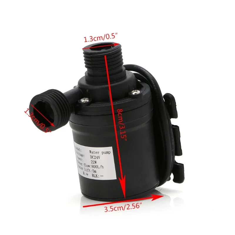 800L/H 5m DC 12V 24V Solar Brushless Motor Water Circulation Water Pump Submersibles Pumps Oil Fluid Home Garden Outdoor