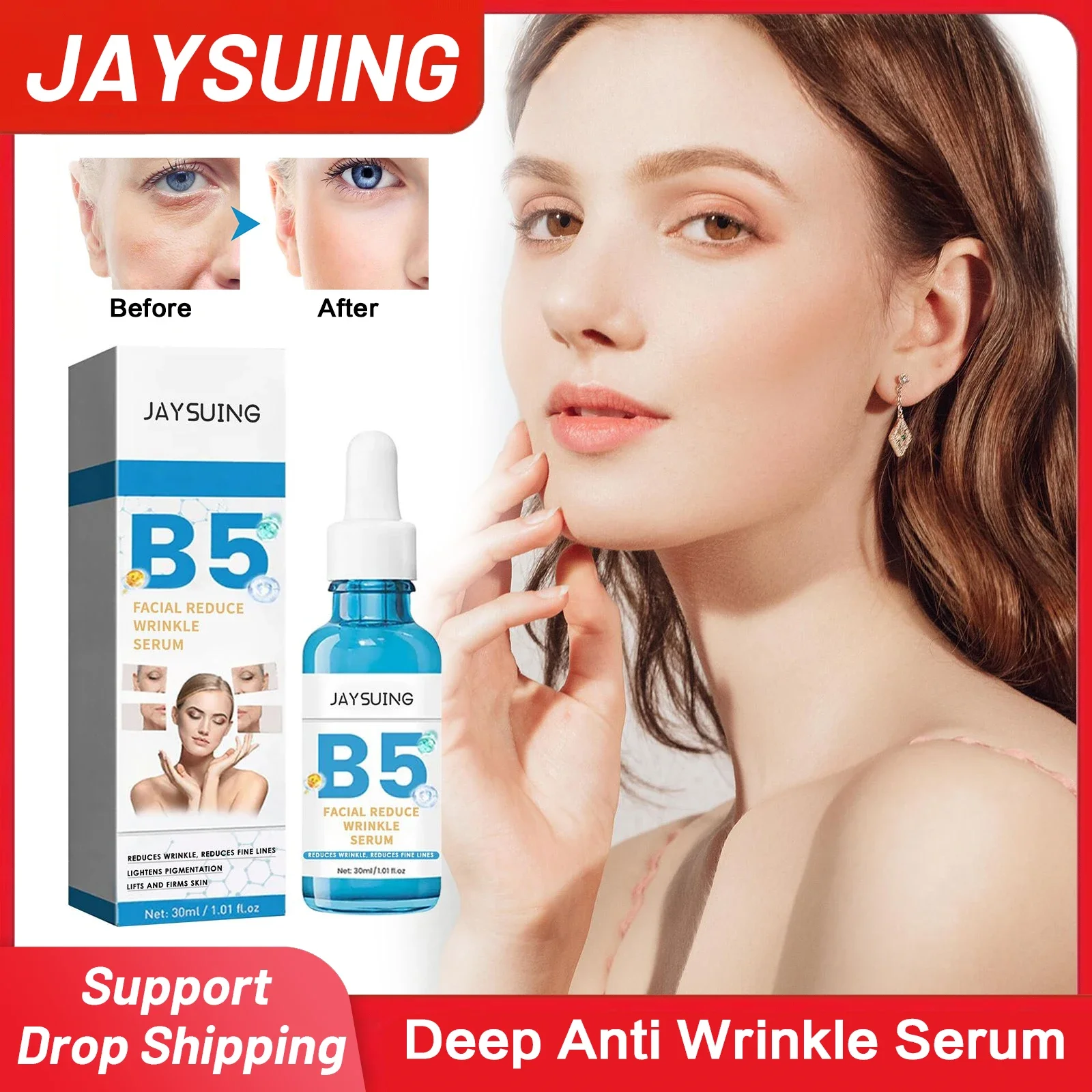 

Deep Anti Wrinkle Serum Improve Fine Lines Anti Aging Lightening Pigment Moisturizing Smoothing Skin Retinol Facial Essence 30ml