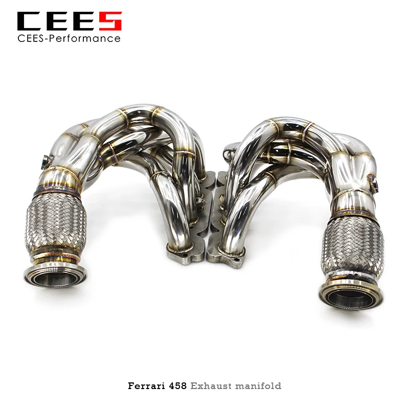 

CEES Exhaust manifold For Ferrari 458 Spider 2019- Racing performance Exhaust Pipe Stainless Steel Downpipe Car Exhaust System