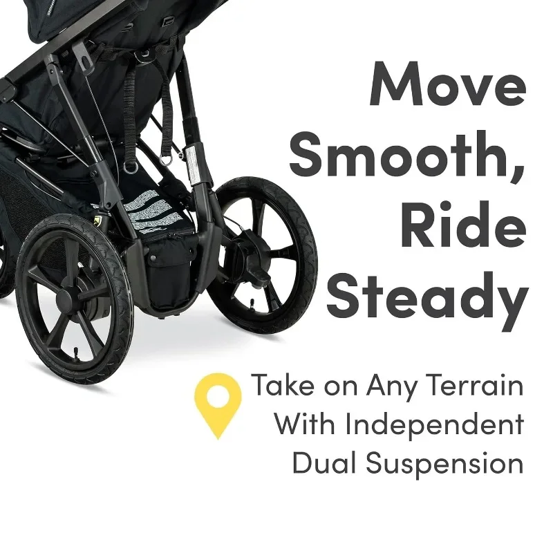 Wayfinder Jogging Stroller with Independent Dual Suspension 4