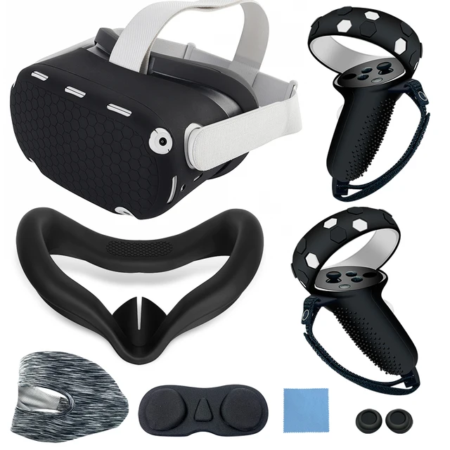 VR / AR Glasses / Devices accessories Video Gaming Silicone Cover Mask Grip 7 Pieces Set Case For Meta/Oculus Quest 2 1