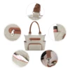 7pcs Nappy Changing Bag Set,Multifunction Mummy Tote Bag Baby Changing Bag Shoulder Handbag Travel Diaper Bag 3