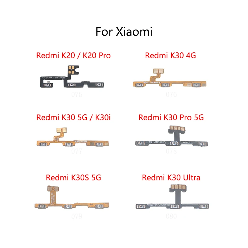 

Power Button Switch Volume Mute Button On / Off Flex Cable For Xiaomi Redmi K30 Pro K20 K30S 5G 4G K30i Ultra