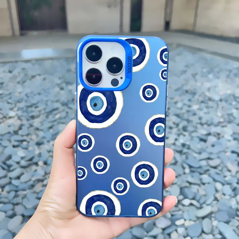 Gorgeous Eyes Blue Evil Eye Print Shockproof Laser Phone Case