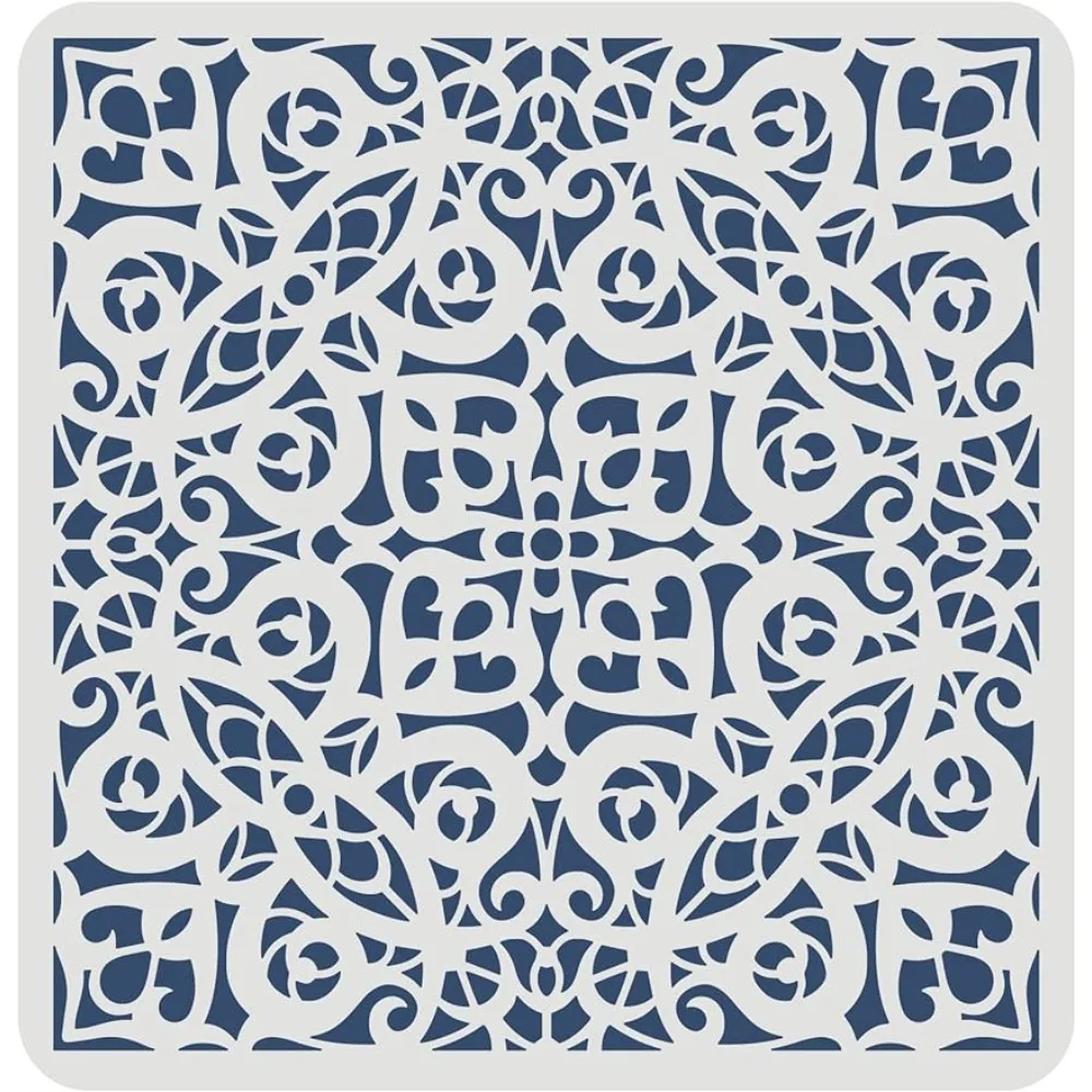 

Ornate Floral Stencil 11.8x11.8 inch Lace Stencil Templete Plastic Mandala Flower Painting Stencils Reusable Flower Lace Stencil