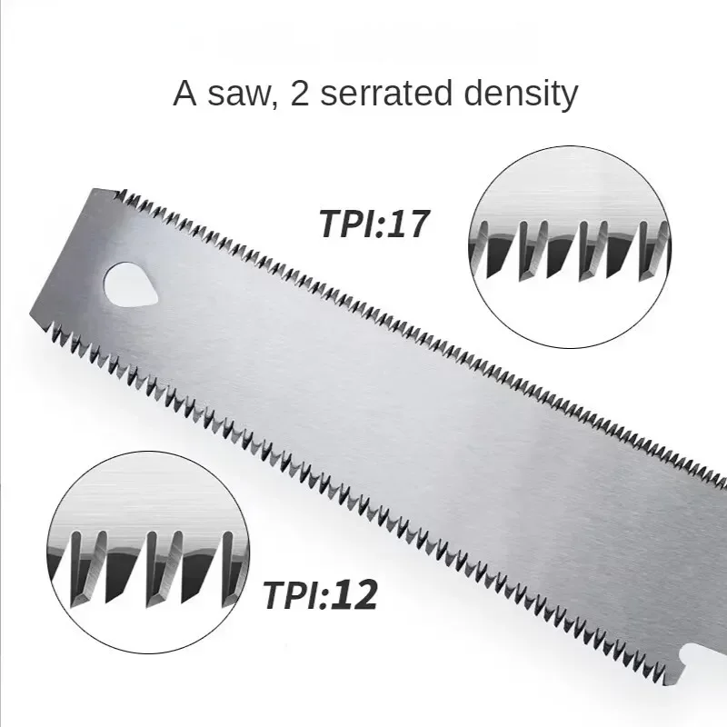 Multi Purpose Handheld Saw 310MM Steel Saw Double Edged Japanese Pull Saw Woodworking