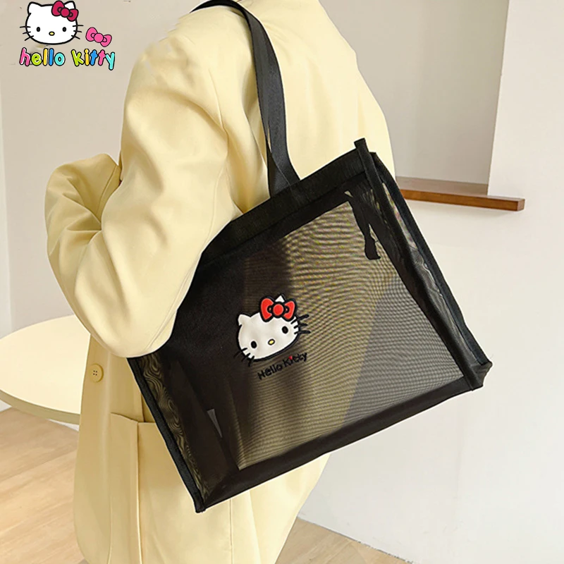 

Sanrio мультфильм Kuromi косметичка Hello Kitty Cinnamoroll My Melody большая емкость Портативная сумка для мытья прозрачная сумка для хранения