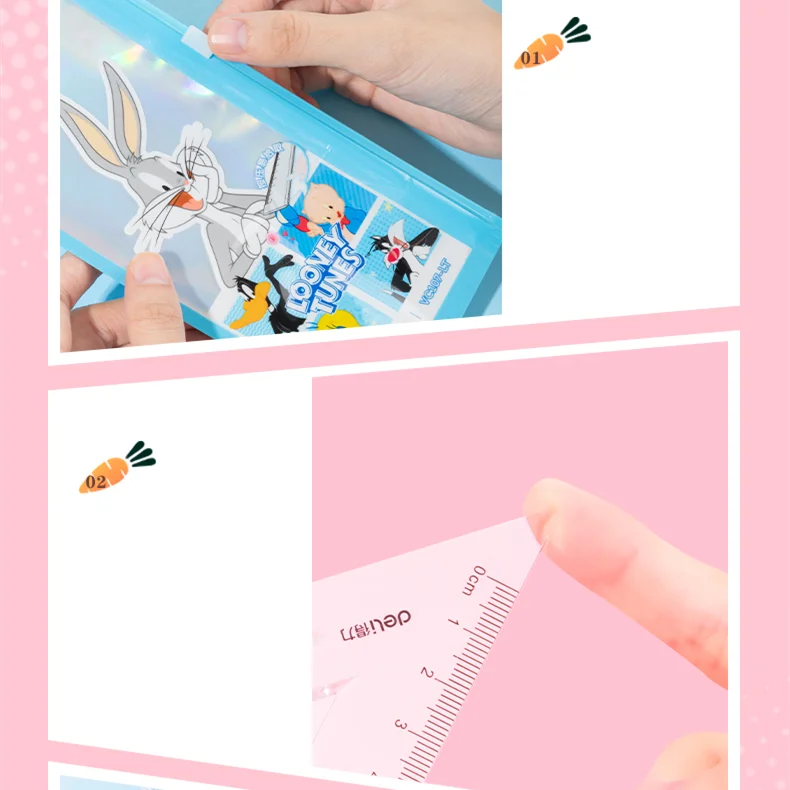 Deli VC107-LT Looney Tunes 15cm Easy Pickup Tape Set Of Rulers Supplies School Office Stationery