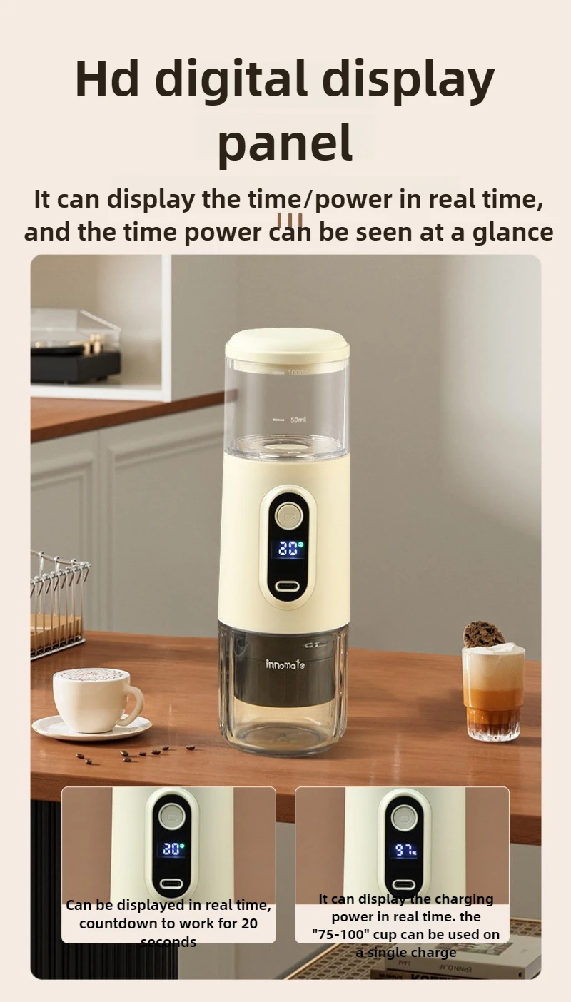 5W 5V Wireless Portable Espresso Machine Electric Espresso Capsule Small Coffee Machine Outdoor Car Household Easy To Clean