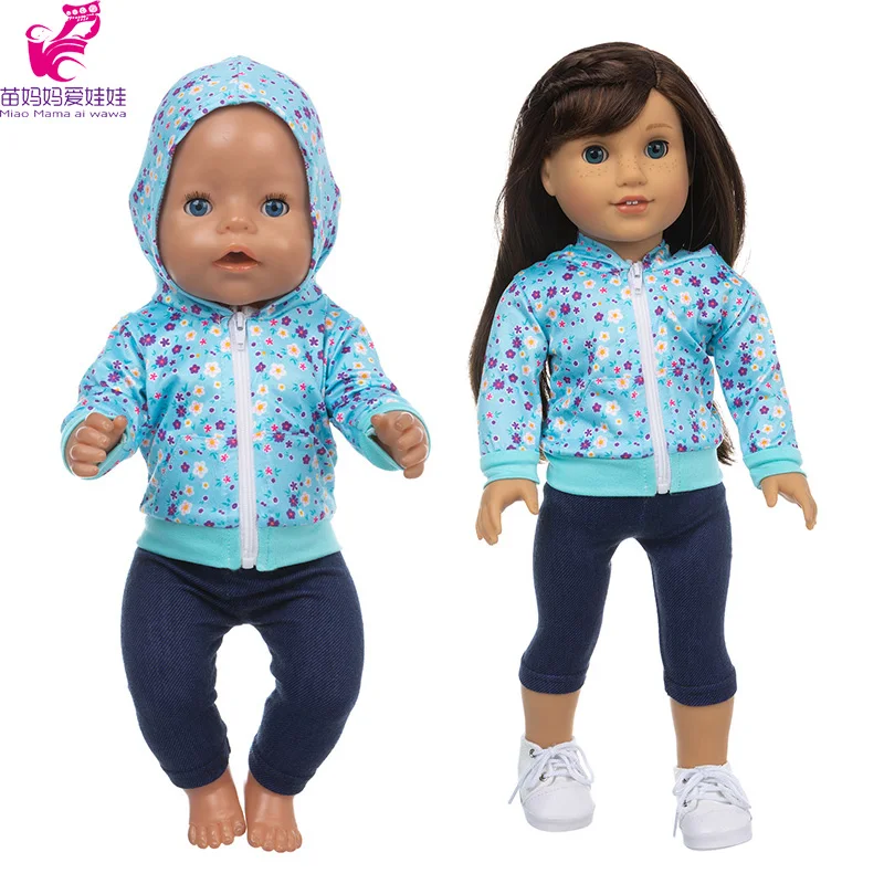 43Cm Baby Doll Jacket 17 Pollici Doll Boy Blue Coat Nenuco Ropa Y Su Hermanita 18 "Girl Doll Clothes Set