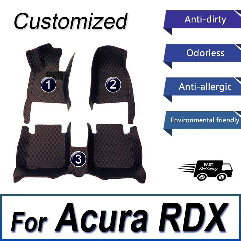 

LHD Car Floor Mats For Acura RDX 2018 2017 2016 2015 2014 2013 2012 2011 2010 Auto Interior Accessories Waterproof Leather Rugs