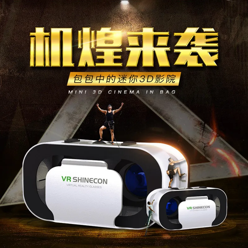 

Original VR Virtual Reality 3D Glasses Box Stereo VR Google Cardboard Headset Helmet for IOS Android SmartphoneWireless Rocker
