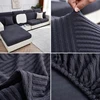 Stripe Jacquard Cushion Cover Velvet Solid Sofa Seat Cover for Living Room L-Shaped Corner Sofa Backrest Sofa Protector 5