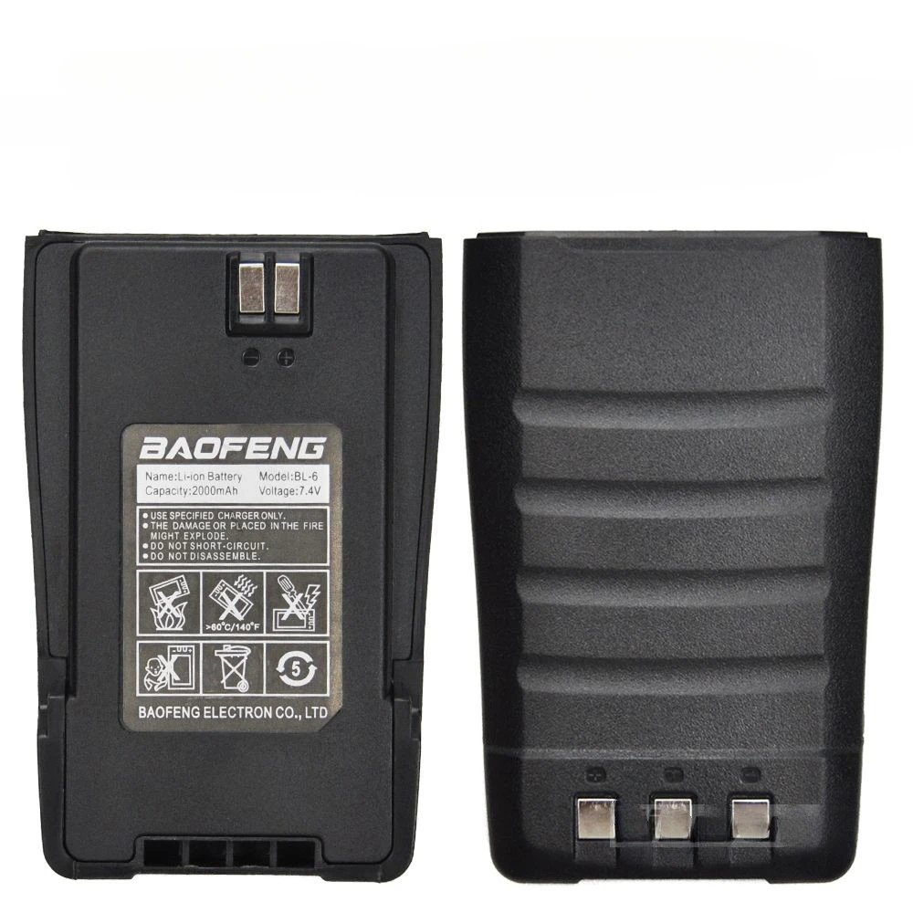 Baofeng BL-6 Li-ion Battery Pack 2000mAh DC 7.4V for  UV6 UV-6D Walkie Talkie HAM Radio Rechargeable Accessory 3