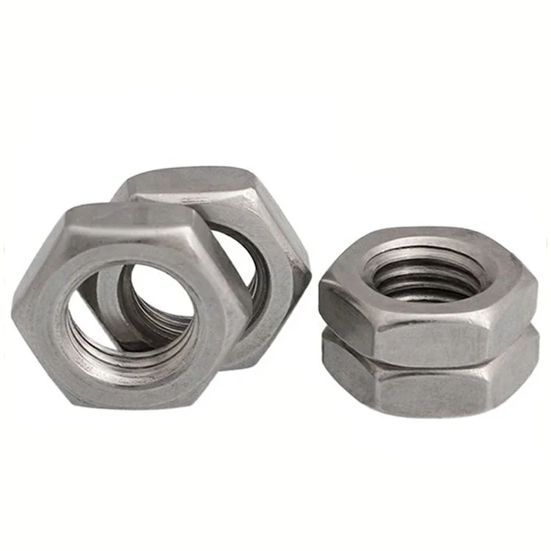 

1/10pcs/lot Metric thread M2.5-M30 304 Stainless Steel Hex Thin Nuts