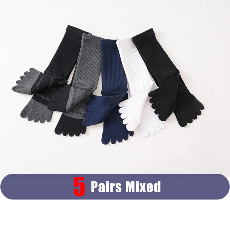 Men's Breathable Compression Toe Socks for Fitness and Outdoor Sports