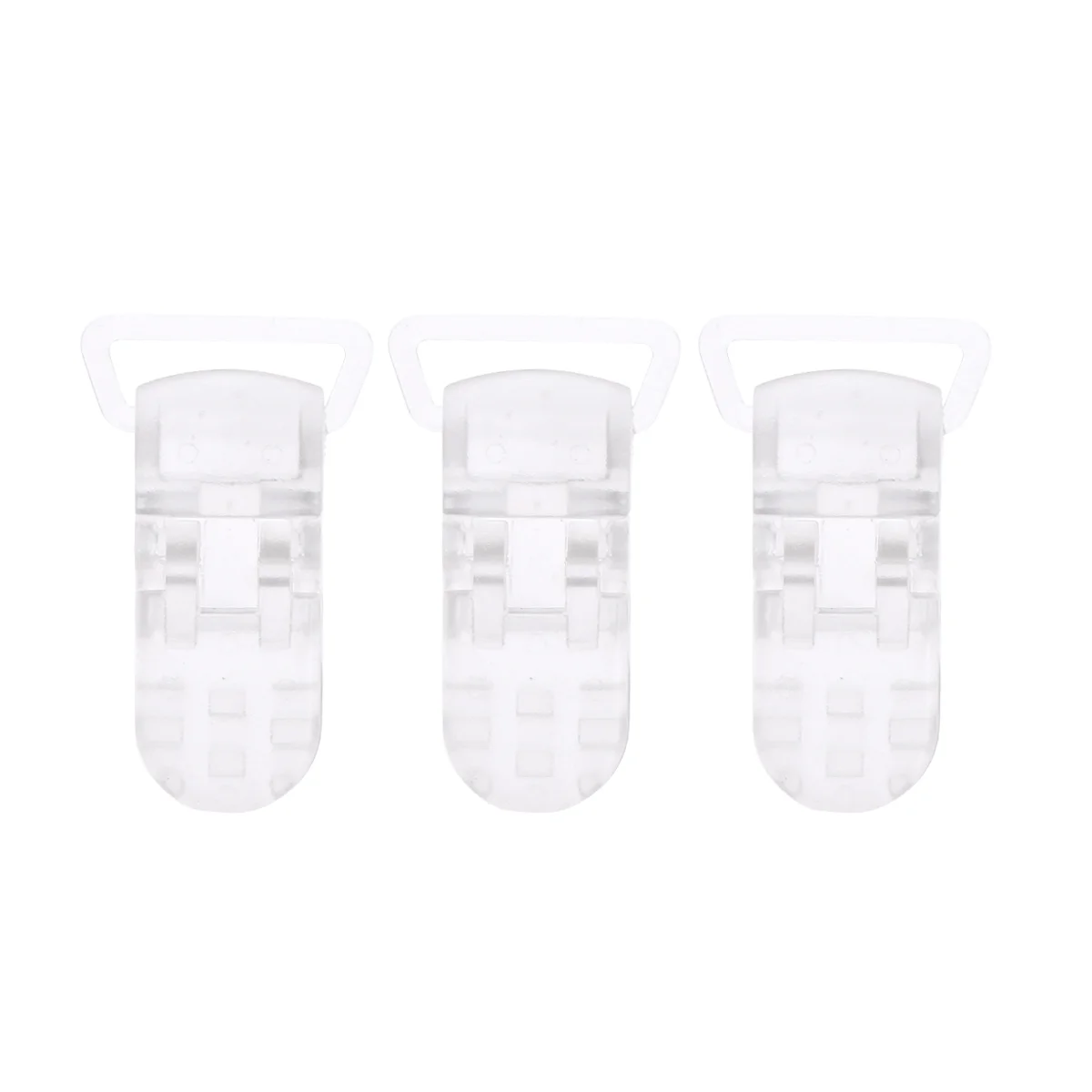 

10 Pcs T-shaped Clear Plastic Baby Pacifier Clipss Badge Clips for Making Clips Straps