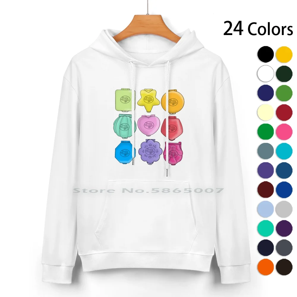 Polly Pocket Felpa Con Cappuccio In Puro Cotone Maglione 24 Colori Polly Pocket 90 Toys Retro Colors Vintage See It Dolls Box Una Volta