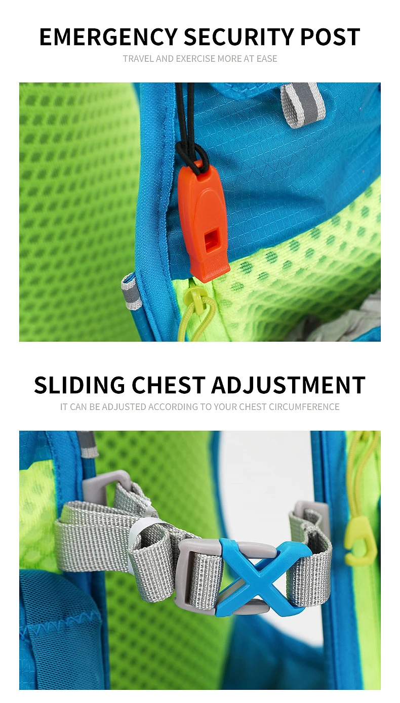 8L Running Hydration Running Vest Backpack Men Women Outdoor Sport Water Bags Trail Marathon Jogging Hiking Backpack Rucksack