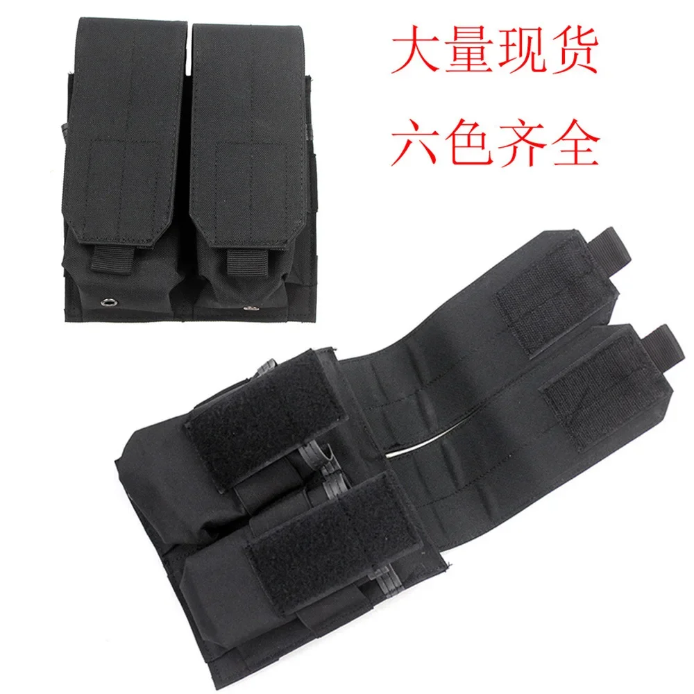 

9mm Pistol Magazine Pouch Tactical Double Molle Belt Dual Mag Bag Flashlight Holder Attachment Package Gun Hunting Accessories