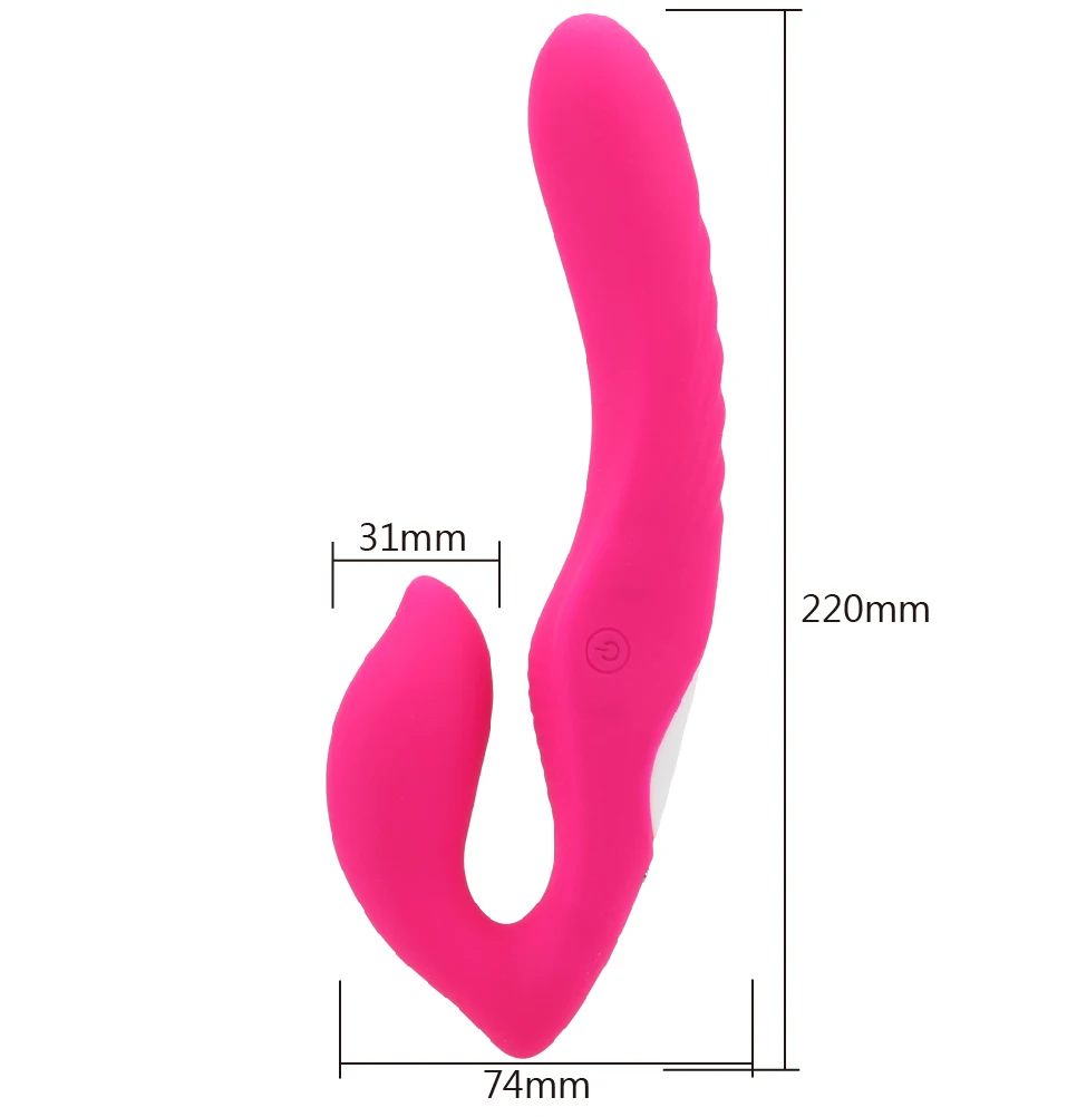 Wholesale Dual Motors Anal Vibrators Strapon Dildo Vibrator G-spot Massager Clitoris Vagina Stimulator Sex Toys for Women Lesbian S3b4aa895fc404598951978be0f2d5b175