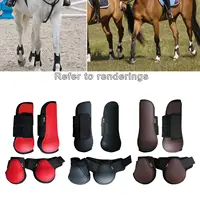 Front Hind Leg Boots Adjustable Horse Equine Guard Tendon Protection Guards 1
