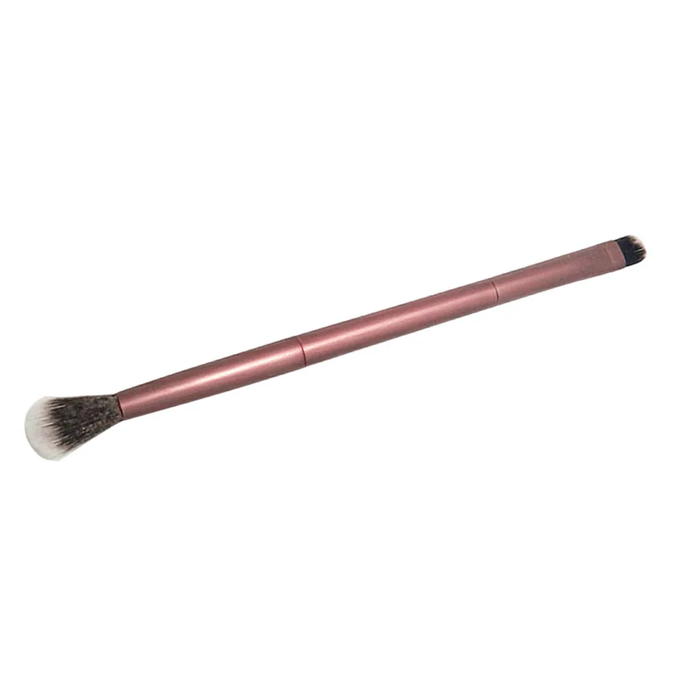 

Double Ended Portable Eyebrow Eyeshadow Brush Brush Makeup Tool (Dark Matted Golden)