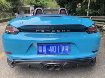 High-Quality Real Carbon Fiber Spoiler For Porsche 718 Cayman Boxster (2016-2022) REAR WING TRUNK LIP SPOILERS - - Racext 15