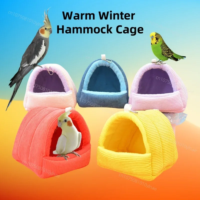 Bird Cage Accessories Parrot Cotton Nest Mini House Parrot Nest Budgie Warm Winter Hammock Cage Hut Tent Bed Hanging Cave
