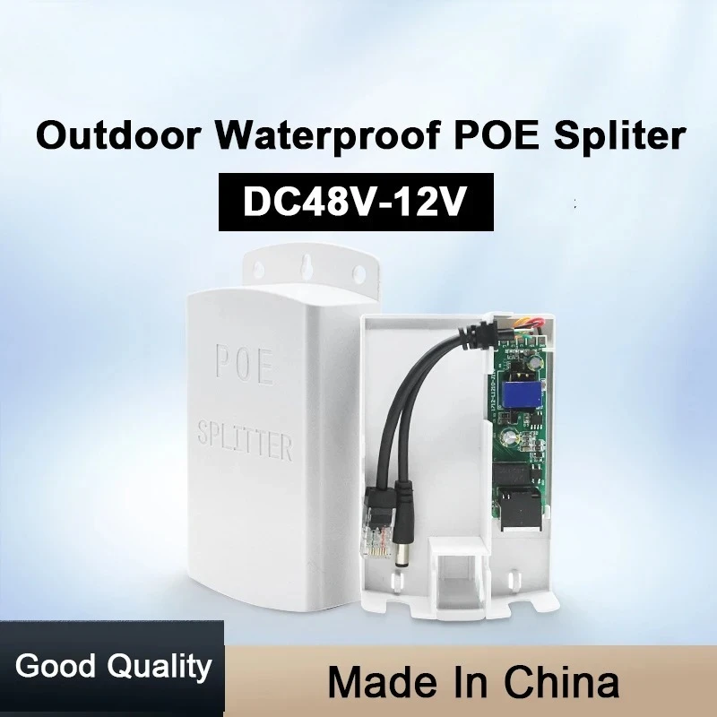 1PCS POE 분배기 48V 12V 2A 실외 IP 카메라 무선 AP 전원 공급 장치 모듈(국가 표준 포함)