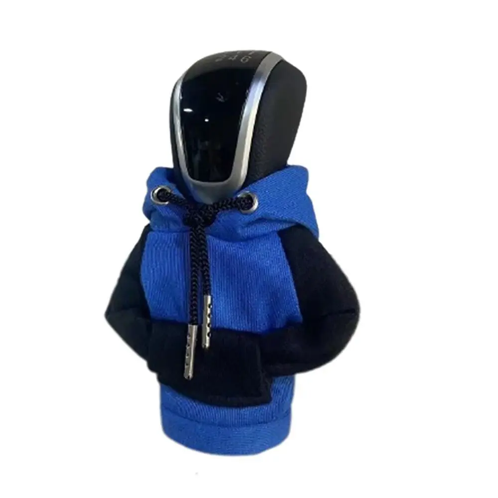 New Design Creative Cotton Hoodie Car Gear Shift Cover Color Stitching Car Interior Knob Hoodie Cover Gear Shift car interior accessories,gear head cover