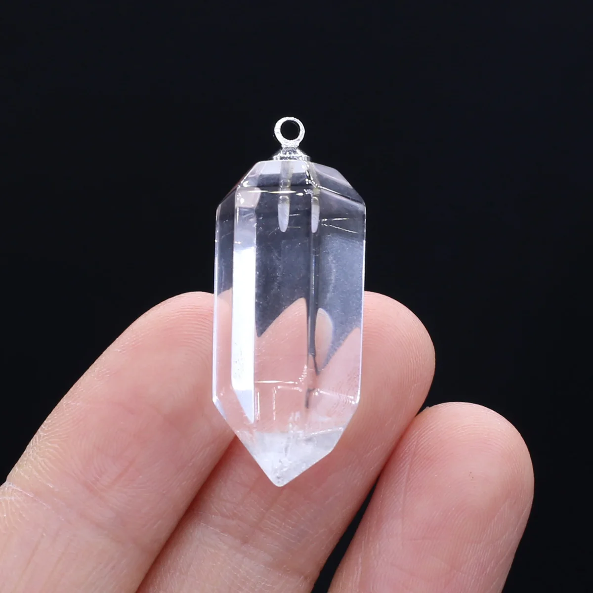 

Exquisite Transparent Quartz Natural Stone Hexagonal Prism Pendant Gem DIY Jewelry Necklace Bracelet Earrings Jewelry