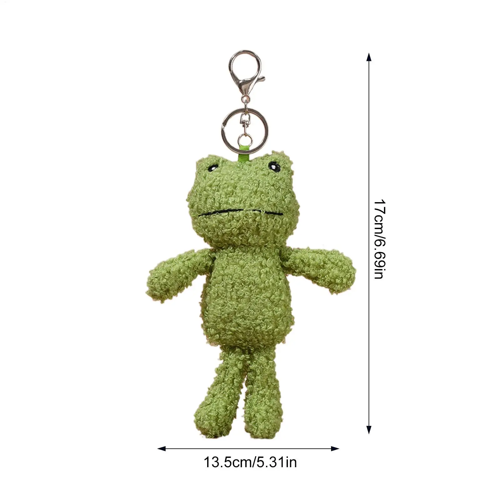 Frog Bag Charm Lovely Bag Pendant Plush Frog Keychain For New Year Students Kids Goodie Bag Fillers Christmas Valentine's Day