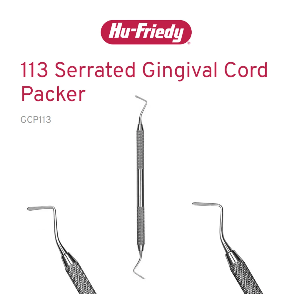 HuFriedyOriginalDentalSerratedGingivalCordPacker113GCP113